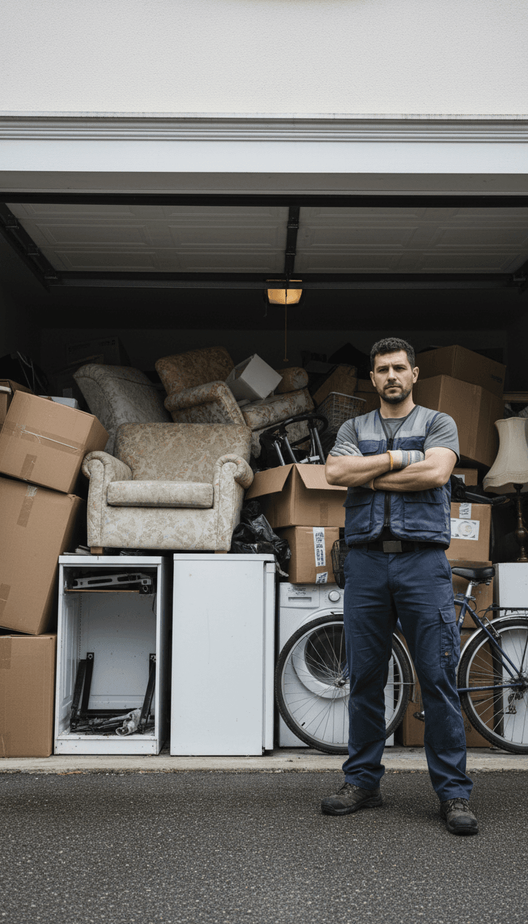 Empty garage after junk removal